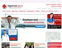 Tablet Screenshot of 855urgentcare.com